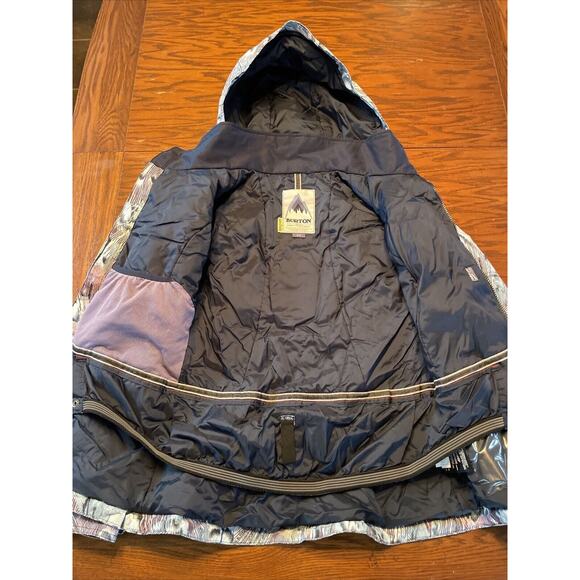 Burton Jet Set DryRide Feather Feathers Women's Ski Jacket XS Blue Snow Coat - Picture 2 of 6